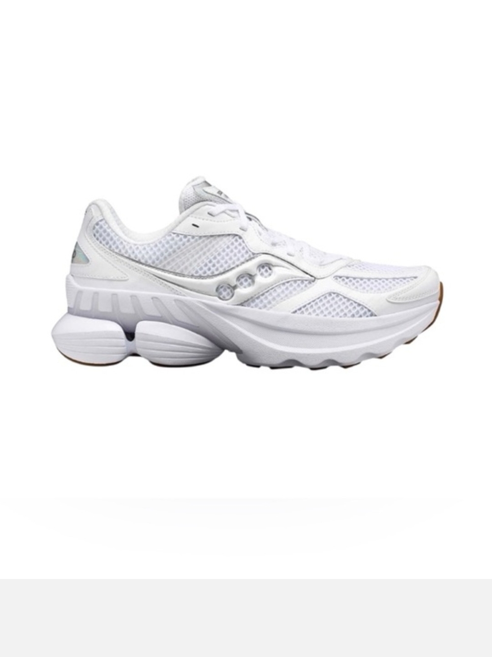 Saucony Unisex White Mesh Cushioned Running Shoe 9.5 Men EU 43 27.5 Cm